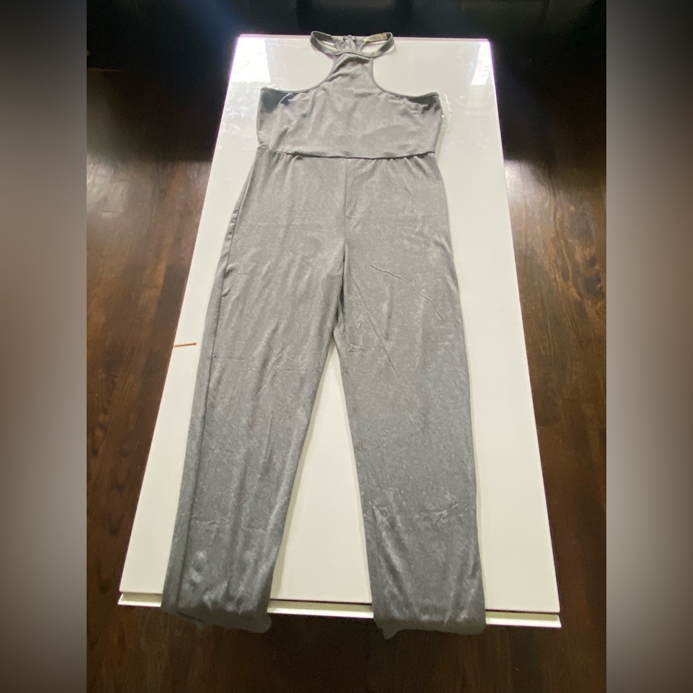 Cool and Relaxed Gray Strapless Jumpsuit NWOT